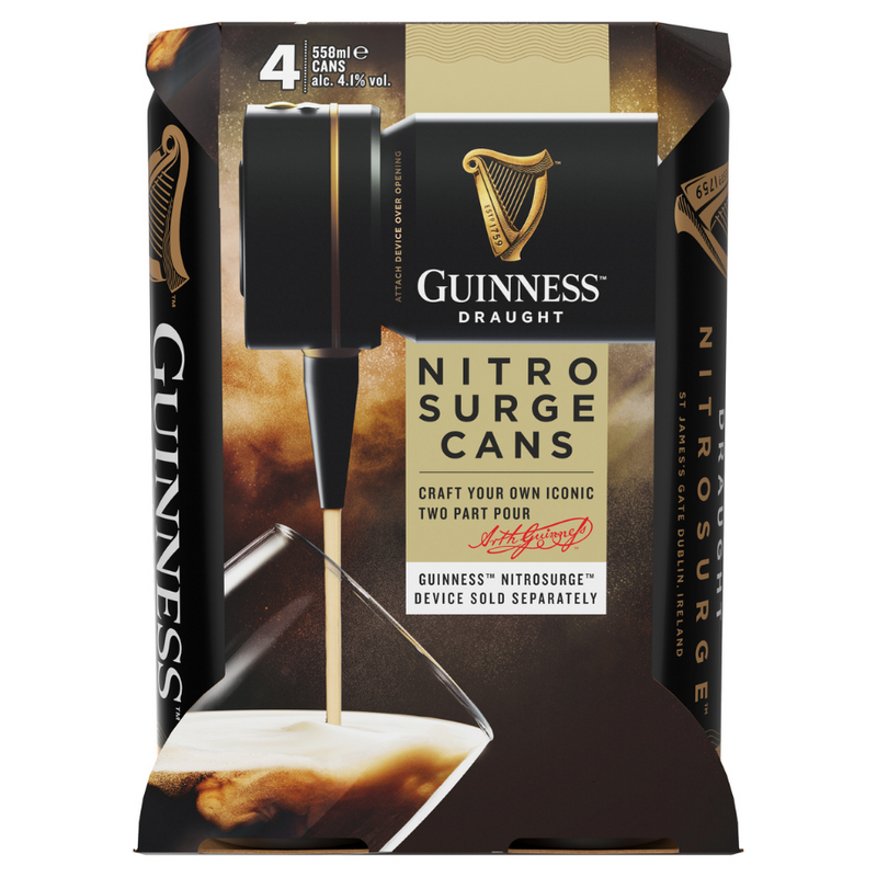 Guinness Nitrosurge Stout Beer Cans- 24 x 558ml