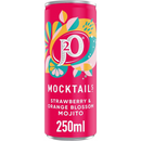 J2O Mocktail Strawberry and Orange Blossom Mojito, 250ml Can (Pack of 12)