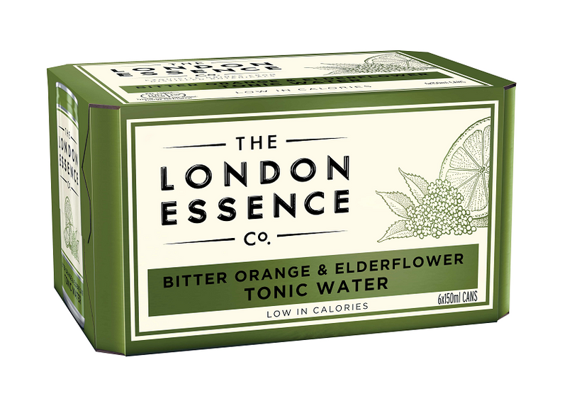 London Essence Bitter Orange & Elderflower Tonic Water - 6 x 150ml Cans
